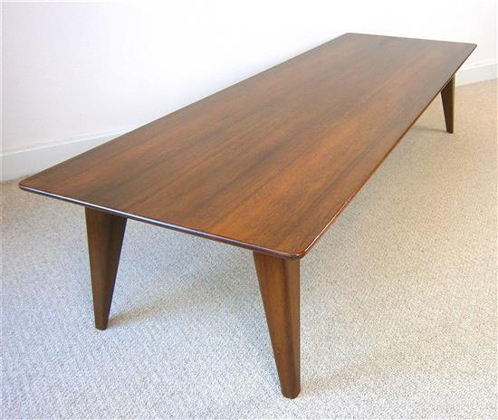 A Vanson and Peter Haywood design coffee table L.138cm